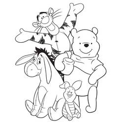 Winnie the Pooh (Cartoon Characters) coloring page #185884 to print and color