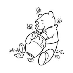 Winnie the Pooh (Cartoon Characters) coloring page #185896 to print and color