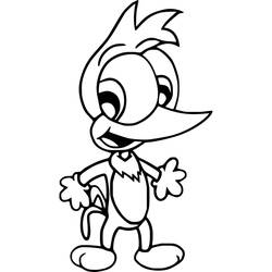 Woody Woodpecker (Cartoon Characters) coloring page #208886 to print and color