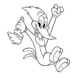 Woody Woodpecker (Cartoon Characters) coloring page #208898 to print and color