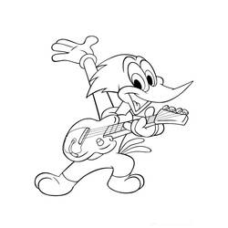 Woody Woodpecker (Cartoon Characters) coloring page #208902 to print and color