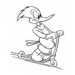 Woody Woodpecker (Cartoon Characters) coloring page #208906 to print and color