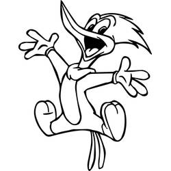 Woody Woodpecker (Cartoon Characters) coloring page #208910 to print and color