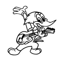 Woody Woodpecker (Cartoon Characters) coloring page #208913 to print and color