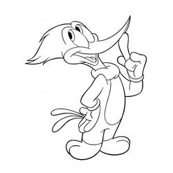 Woody Woodpecker (Cartoon Characters) coloring page #208920 to print and color