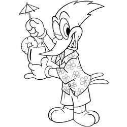 Woody Woodpecker (Cartoon Characters) coloring page #208921 to print and color