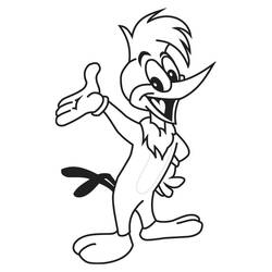 Woody Woodpecker (Cartoon Characters) coloring page #208923 to print and color