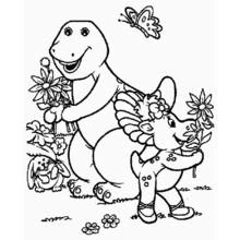 Coloring page: Barney and friends (Cartoons and Animated Shows) #40915 - Free Printable Coloring Pages