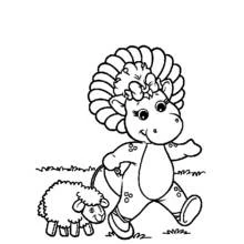 Coloring page: Barney and friends (Cartoons and Animated Shows) #40926 - Free Printable Coloring Pages