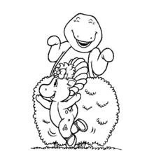 Coloring page: Barney and friends (Cartoons and Animated Shows) #40935 - Free Printable Coloring Pages