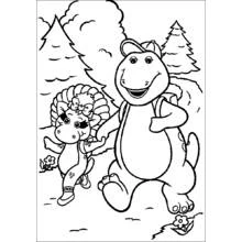 Coloring page: Barney and friends (Cartoons and Animated Shows) #40964 - Free Printable Coloring Pages
