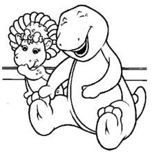Coloring page: Barney and friends (Cartoons and Animated Shows) #40972 - Free Printable Coloring Pages