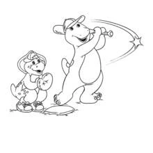 Coloring page: Barney and friends (Cartoons and Animated Shows) #40990 - Free Printable Coloring Pages