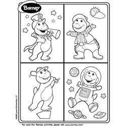 Coloring page: Barney and friends (Cartoons and Animated Shows) #41065 - Free Printable Coloring Pages