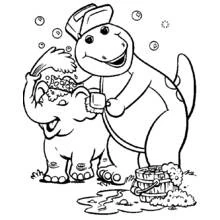 Coloring page: Barney and friends (Cartoons and Animated Shows) #41066 - Free Printable Coloring Pages