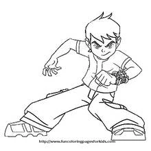 Ben 10 (Cartoons and Animated Shows) coloring page #40403 to print and color
