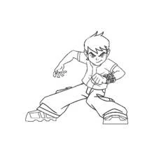 Ben 10 (Cartoons and Animated Shows) coloring page #40466 to print and color