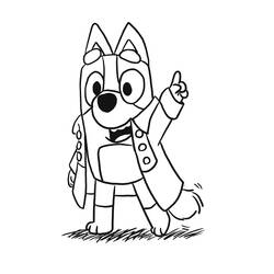 Bluey (Cartoons and Animated Shows) coloring page #219507 to print and color