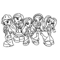 Bratz (Cartoons and Animated Shows) coloring page #32464 to print and color