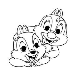 Chip and Dale for Kids (Cartoons and Animated Shows) coloring page #185822 to print and color