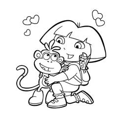 Dora the Explorer (Cartoons and Animated Shows) coloring page #189756 to print and color