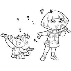 Dora the Explorer (Cartoons and Animated Shows) coloring page #189757 to print and color