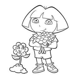 Dora the Explorer (Cartoons and Animated Shows) coloring page #189769 to print and color