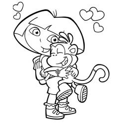 Dora the Explorer (Cartoons and Animated Shows) coloring page #189771 to print and color