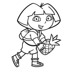 Dora the Explorer (Cartoons and Animated Shows) coloring page #189772 to print and color