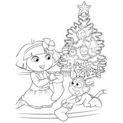 Dora the Explorer (Cartoons and Animated Shows) coloring page #189773 to print and color