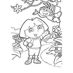 Dora the Explorer (Cartoons and Animated Shows) coloring page #189774 to print and color