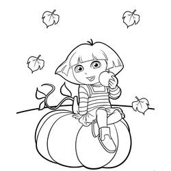 Dora the Explorer (Cartoons and Animated Shows) coloring page #189779 to print and color