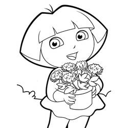 Dora the Explorer (Cartoons and Animated Shows) coloring page #189781 to print and color