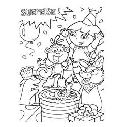Dora the Explorer (Cartoons and Animated Shows) coloring page #189782 to print and color