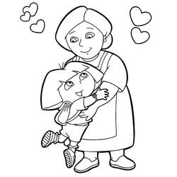 Dora the Explorer (Cartoons and Animated Shows) coloring page #189783 to print and color