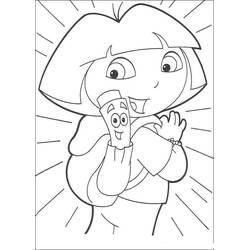 Dora the Explorer (Cartoons and Animated Shows) coloring page #189784 to print and color