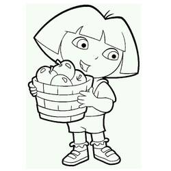 Dora the Explorer (Cartoons and Animated Shows) coloring page #189785 to print and color