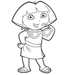 Dora the Explorer (Cartoons and Animated Shows) coloring page #189787 to print and color