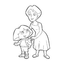 Dora the Explorer (Cartoons and Animated Shows) coloring page #189788 to print and color
