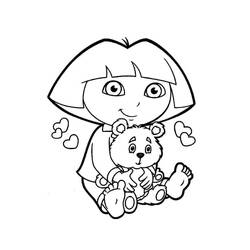 Dora the Explorer (Cartoons and Animated Shows) coloring page #189789 to print and color