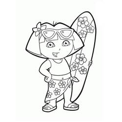 Dora the Explorer (Cartoons and Animated Shows) coloring page #189791 to print and color