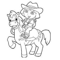 Dora the Explorer (Cartoons and Animated Shows) coloring page #189792 to print and color