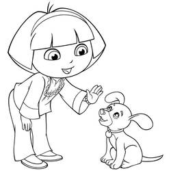 Dora the Explorer (Cartoons and Animated Shows) coloring page #189794 to print and color