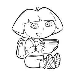 Dora the Explorer (Cartoons and Animated Shows) coloring page #189796 to print and color