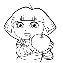 Dora the Explorer (Cartoons and Animated Shows) coloring page #189797 to print and color