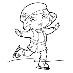 Dora the Explorer (Cartoons and Animated Shows) coloring page #189798 to print and color