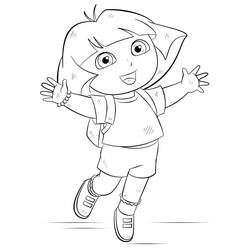 Dora the Explorer (Cartoons and Animated Shows) coloring page #189801 to print and color