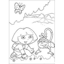 Dora the Explorer (Cartoons and Animated Shows) coloring page #189806 to print and color