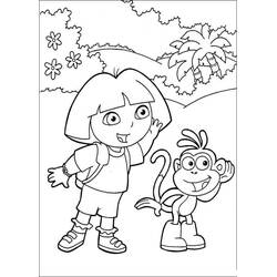 Dora the Explorer (Cartoons and Animated Shows) coloring page #189807 to print and color