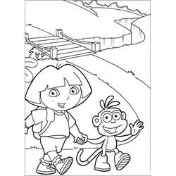 Dora the Explorer (Cartoons and Animated Shows) coloring page #189808 to print and color